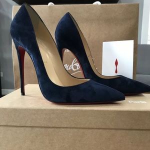 Authentic blue suede So Kate Louboutin heels